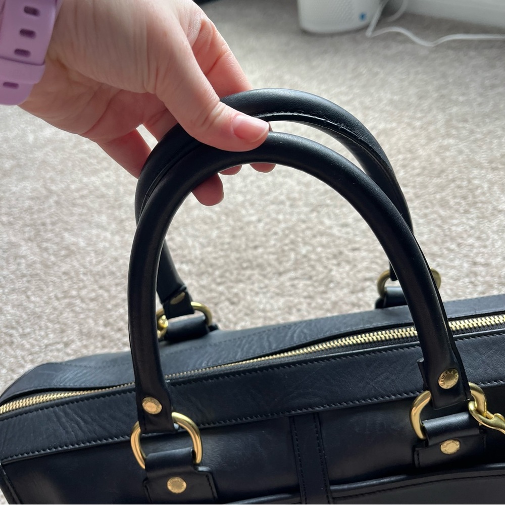 EUC Ghurka Rover No. 66 Doctor Satchel Midnight Navy Blue Handbag w/ Strap - Picture 4 of 16